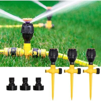 XISRENS 3 Pièces Arroseur De Jardin, 360 ° Arroseur De Pelouse Avec Pointe De Sol, Arroseur Rotatif, Pulvérisateur D'Irrigation Réglable Pour Pelouses, Jardin, Cour, Plantes, Fleurs, Légumes(jaune) - Publicité XISRENS 3 Pièces Arroseur De Jardin, 360 ° Arroseur De Pelouse Avec Pointe De Sol, Arroseur Rotatif, Pulvérisateur D'Irrigation Réglable Pour Pelouses, Jardin, Cour, Plantes, Fleurs, Légumes(jaune) - Publicité