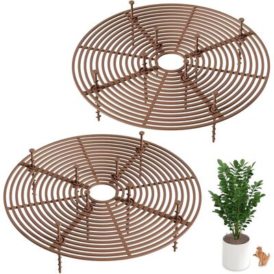 GRASSLIN 2 Pcs - Grillage Protection - Couverture Pot Fleurs - Anti-animaux Domestiques - Découpable Avec Piquets - Pour Jardin Et Balcon - Marron - 30cm - Publicité GRASSLIN 2 Pcs - Grillage Protection - Couverture Pot Fleurs - Anti-animaux Domestiques - Découpable Avec Piquets - Pour Jardin Et Balcon - Marron - 30cm - Publicité