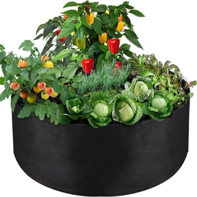 OEM Grand Sac De Culture Rond En Tissu De 100 Gallons, Pot De Jardin Surélevé Robuste Pour Herbes Aromatiques, Fleurs, Légumes Et Plants De Pommes De Terre (50 Po De Diamètre X 12 Po De Hauteur, Noir) - Publicité OEM Grand Sac De Culture Rond En Tissu De 100 Gallons, Pot De Jardin Surélevé Robuste Pour Herbes Aromatiques, Fleurs, Légumes Et Plants De Pommes De Terre (50 Po De Diamètre X 12 Po De Hauteur, Noir) - Publicité