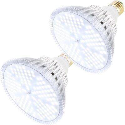 SANS MARQUE 2 Pièces Lampe De Croissance 100w E27 Blanc Spectre Complet Lampe Pour Plante, 150 Leds Lampe Led Horticole Pour Plantes D'Intérieur, Fleurs Légumes Semis Hydroponique Intérieur - Publicité SANS MARQUE 2 Pièces Lampe De Croissance 100w E27 Blanc Spectre Complet Lampe Pour Plante, 150 Leds Lampe Led Horticole Pour Plantes D'Intérieur, Fleurs Légumes Semis Hydroponique Intérieur - Publicité
