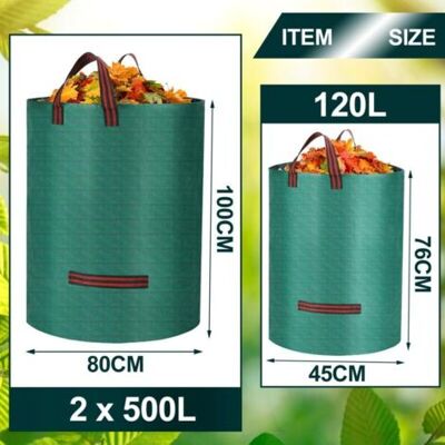 Nalookamic Sacs À Déchets De Jardin Robustes Avec Poignées, Grands Sacs De Jardin Réutilisables Et Imperméables Pour Déchets De Jardin, Déchets De Plantes, Herbe Et Feuilles (500 Litres, 120 Litres) - Publicité Nalookamic Sacs À Déchets De Jardin Robustes Avec Poignées, Grands Sacs De Jardin Réutilisables Et Imperméables Pour Déchets De Jardin, Déchets De Plantes, Herbe Et Feuilles (500 Litres, 120 Litres) - Publicité