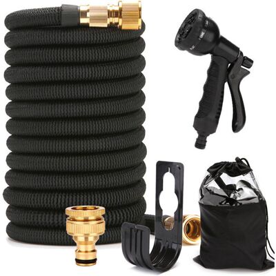 URSUS Tuyau D'Arrosage Extensible Haute Pression De 15m/50ft - Avec Pistolet À 8 Fonctions Pour Nettoyage Et Arrosage - Noir - Publicité URSUS Tuyau D'Arrosage Extensible Haute Pression De 15m/50ft - Avec Pistolet À 8 Fonctions Pour Nettoyage Et Arrosage - Noir - Publicité