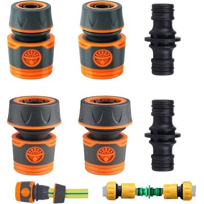 GRASSLIN 6 Pièces Connecteur Tuyau Arrosage, Raccord Rapide 19mm 25mm, Adaptateur Robinet Plastique Abs, Pour Jardin Lavage Voiture - Publicité GRASSLIN 6 Pièces Connecteur Tuyau Arrosage, Raccord Rapide 19mm 25mm, Adaptateur Robinet Plastique Abs, Pour Jardin Lavage Voiture - Publicité