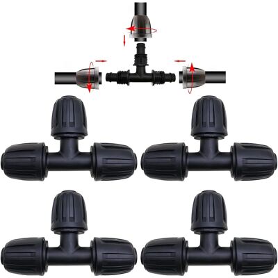 SANS MARQUE 4 Pcs Connecteur De Tuyau En T, Adaptateur Barb Tuyau Arrosage, Raccords D'Irrigation 1/2 Pouce, Pour Pe Hose Garden Irrigation System - Publicité SANS MARQUE 4 Pcs Connecteur De Tuyau En T, Adaptateur Barb Tuyau Arrosage, Raccords D'Irrigation 1/2 Pouce, Pour Pe Hose Garden Irrigation System - Publicité