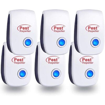 MOXIE Répulsif Ultrason Anti-rongeurs Insectes 6 Pack, Répulsif Électronique Insectes Intérieur,ipour Moustiques/cafards/souris/araignées/mouches - Publicité MOXIE Répulsif Ultrason Anti-rongeurs Insectes 6 Pack, Répulsif Électronique Insectes Intérieur,ipour Moustiques/cafards/souris/araignées/mouches - Publicité