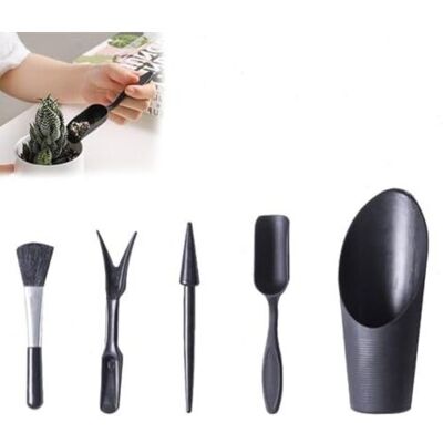 SCORPIO Lot De 5 Outils De Plantation Succulente - Mini Outils De Jardinage D'Intérieur - Pour L'Entretien Des Plantes Grasses Et Le Jardinage - Publicité SCORPIO Lot De 5 Outils De Plantation Succulente - Mini Outils De Jardinage D'Intérieur - Pour L'Entretien Des Plantes Grasses Et Le Jardinage - Publicité