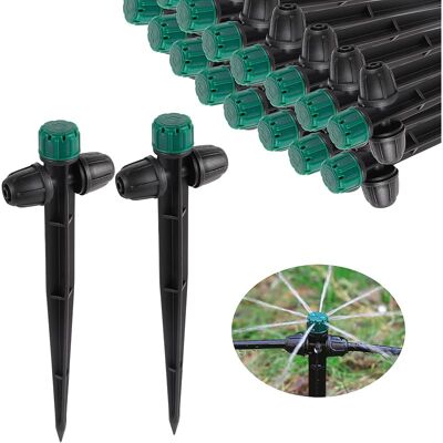 SANS MARQUE Lot De 30 Émetteurs D'Irrigation Pour Tuyau D'Arrosage De 1/4", Réglable À 360 °, Goutte-à-goutte Sur Piquet De 6,5" Pour Système D'Irrigation De Jardin - Publicité SANS MARQUE Lot De 30 Émetteurs D'Irrigation Pour Tuyau D'Arrosage De 1/4", Réglable À 360 °, Goutte-à-goutte Sur Piquet De 6,5" Pour Système D'Irrigation De Jardin - Publicité