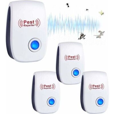 OEM Ultrason Anti Moustique, 4 Pack Répulsifs À Ultrasons, Intérieur Répulsif Électronique & Répulsif Moustique Ultrason Anti Pour Insectes, Moustiques, Fourmis, Rats, Araignées - Publicité OEM Ultrason Anti Moustique, 4 Pack Répulsifs À Ultrasons, Intérieur Répulsif Électronique & Répulsif Moustique Ultrason Anti Pour Insectes, Moustiques, Fourmis, Rats, Araignées - Publicité