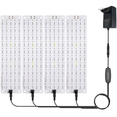SCORPIO 46w Lampe De Croissance Led, 4pcs Lampe De Plante Spectre Complet, Lampe Horticole Avec Minuterie 3/6/12h, Lampe De Culture Avec 600 Led Pour Plantes D'Intérieur Semis Serre Étagères De C - Publicité SCORPIO 46w Lampe De Croissance Led, 4pcs Lampe De Plante Spectre Complet, Lampe Horticole Avec Minuterie 3/6/12h, Lampe De Culture Avec 600 Led Pour Plantes D'Intérieur Semis Serre Étagères De C - Publicité