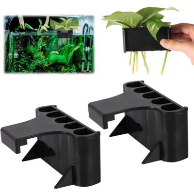 SCORPIO 2 Support Plantes Aquarium, 5 Trous Boîte Jardinière Plastique Plantes Aquatiques Support Tasse Suspendu Panier Plantes D'Aquarium - Publicité SCORPIO 2 Support Plantes Aquarium, 5 Trous Boîte Jardinière Plastique Plantes Aquatiques Support Tasse Suspendu Panier Plantes D'Aquarium - Publicité