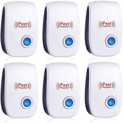 FOGSHIELD Lot De 6 Répulsifs À Ultrasons Pour Insectes, Anti-cafards, Fourmis, Souris, Punaises, Rats, Rongeurs, Moustiques, Araignées, Pour La Maison, Le Bureau, L'Entrepôt Et L'Hôtel - Publicité FOGSHIELD Lot De 6 Répulsifs À Ultrasons Pour Insectes, Anti-cafards, Fourmis, Souris, Punaises, Rats, Rongeurs, Moustiques, Araignées, Pour La Maison, Le Bureau, L'Entrepôt Et L'Hôtel - Publicité