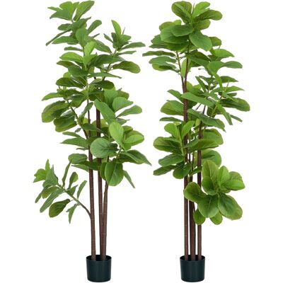 Generic Lot De 2 Plantes Artificielles Figuier À Feuilles De Violon Ficus Lyrata Hauteur 180cm Avec Pot - Publicité Generic Lot De 2 Plantes Artificielles Figuier À Feuilles De Violon Ficus Lyrata Hauteur 180cm Avec Pot - Publicité