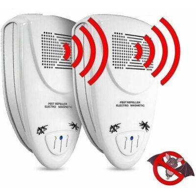 WEMAKMAK Lot De 2 Répulsifs À Ultrasons Anti-chauves-souris – Éliminez-les En 72 Heures – Prise Ue - Publicité WEMAKMAK Lot De 2 Répulsifs À Ultrasons Anti-chauves-souris – Éliminez-les En 72 Heures – Prise Ue - Publicité