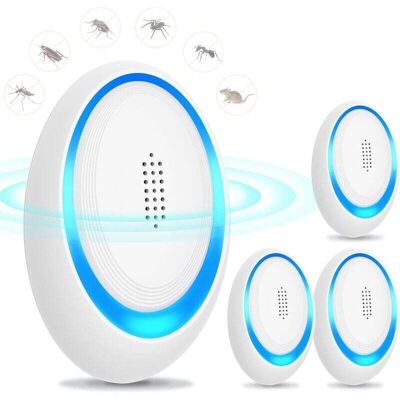 OEM Lot De 4 Répulsifs À Ultrasons Pour Souris Pour Repousser Les Rats, Les Araignées, Les Moustiques, Les Souris Et Les Cafards-crezuo - Publicité OEM Lot De 4 Répulsifs À Ultrasons Pour Souris Pour Repousser Les Rats, Les Araignées, Les Moustiques, Les Souris Et Les Cafards-crezuo - Publicité