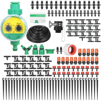 OEM Kit D'Irrigation Goutte À Goutte Pour Plantes Avec Système D'Arrosage Automatique Électronique Et Minuterie D'Irrigation Brumisateur Goutteurs 40 Mètres De Tuyau Pour Jardin Pelouse Terrasse - Publicité OEM Kit D'Irrigation Goutte À Goutte Pour Plantes Avec Système D'Arrosage Automatique Électronique Et Minuterie D'Irrigation Brumisateur Goutteurs 40 Mètres De Tuyau Pour Jardin Pelouse Terrasse - Publicité