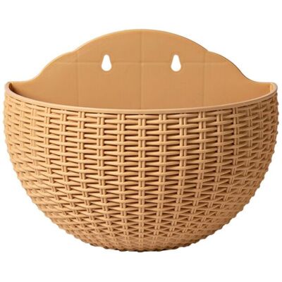 BRINSEA Petit Pot De Fleur Hydroponique Vert Foncé Imitation Rotin Suspendu, Pot De Fleur Semi-circulaire Sans Poinçonnage Suspendu Adapté À La Plantation De Décoration De Jardin - Publicité BRINSEA Petit Pot De Fleur Hydroponique Vert Foncé Imitation Rotin Suspendu, Pot De Fleur Semi-circulaire Sans Poinçonnage Suspendu Adapté À La Plantation De Décoration De Jardin - Publicité