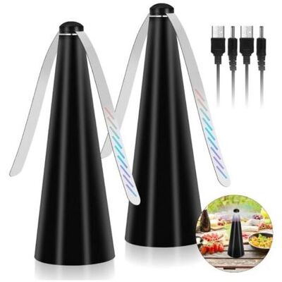 OEM Ventilateur Anti-mouche, Lot De 2 Répulsifs Anti-moustiques Sans Utiliser De Produits Chimiques, Pour Éloigner Les Mouches Et Les Insectes De La Nourriture, Pour Camping Salle À Manger Jardin (noir)-c - Publicité OEM Ventilateur Anti-mouche, Lot De 2 Répulsifs Anti-moustiques Sans Utiliser De Produits Chimiques, Pour Éloigner Les Mouches Et Les Insectes De La Nourriture, Pour Camping Salle À Manger Jardin (noir)-c - Publicité
