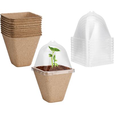 MCKENSA Pots De Semis Biodégradables Avec Dôme D'Humidité Pour Plantes De Pépinière - Publicité MCKENSA Pots De Semis Biodégradables Avec Dôme D'Humidité Pour Plantes De Pépinière - Publicité