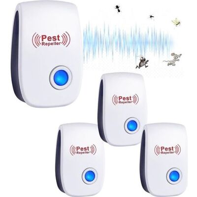 NO BRAND Pair Ultrason Anti Moustique, 4 Pack Répulsifs À Ultrasons, Intérieur Répulsif Électronique & Répulsif Moustique Ultrason Anti Pour Insectes, Moustiques, Fourmis, Rats, Araignées - Publicité NO BRAND Pair Ultrason Anti Moustique, 4 Pack Répulsifs À Ultrasons, Intérieur Répulsif Électronique & Répulsif Moustique Ultrason Anti Pour Insectes, Moustiques, Fourmis, Rats, Araignées - Publicité