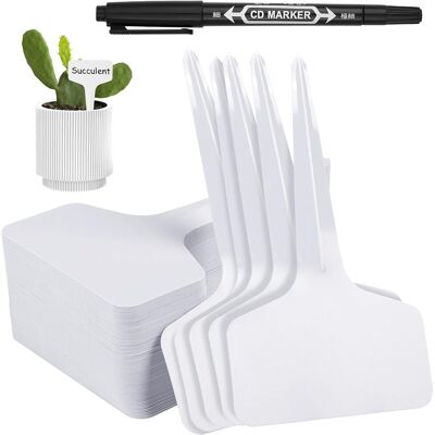 GRASSLIN 200pcs Etiquette Jardin, Plastique Type T,ur Inclus, Pour Potager, Fleurs - Publicité GRASSLIN 200pcs Etiquette Jardin, Plastique Type T,ur Inclus, Pour Potager, Fleurs - Publicité
