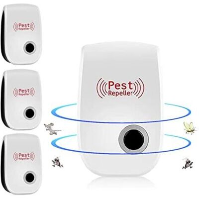 WEMAKMAK Ultrason Souris Et Rats,appareil Ultrason Souris,répulsif À Ultrasons Pour Souris Répulsif Intérieur Dispositif Anti Souris Insectes, Moustiques, Cafards, Rats, Araignées 4 Pack - Publicité WEMAKMAK Ultrason Souris Et Rats,appareil Ultrason Souris,répulsif À Ultrasons Pour Souris Répulsif Intérieur Dispositif Anti Souris Insectes, Moustiques, Cafards, Rats, Araignées 4 Pack - Publicité