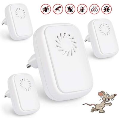 OEM Lot De 4 Répulsifs À Ultrasons Anti-moustiques À Ultrasons Répulsifs Pour Reptiles Insectes Électrique, Ultrasons Pour Insectes D'Intérieur, Anti-moustiques, Cafards, Puces - Publicité OEM Lot De 4 Répulsifs À Ultrasons Anti-moustiques À Ultrasons Répulsifs Pour Reptiles Insectes Électrique, Ultrasons Pour Insectes D'Intérieur, Anti-moustiques, Cafards, Puces - Publicité