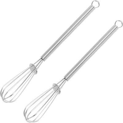ALVIOR Fouet Manuel En Acier Inoxydable - 18 Cm - Pour Mélanger Œufs Pâte Sauce Chocolat Chaud - Lot De 2 - Publicité ALVIOR Fouet Manuel En Acier Inoxydable - 18 Cm - Pour Mélanger Œufs Pâte Sauce Chocolat Chaud - Lot De 2 - Publicité