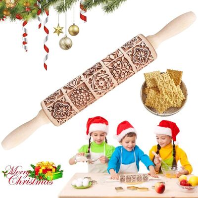 Melissa Rouleau À Pâtisserie En Relief,rouleau À Pâtisserie En Bois,rouleau De Noël En Relief,3d Rouleau Gravé De Noël,pour Outil À Pâtisserie Cuisine Gravé En Relief Diy Noël Décor Gâteau, Pâte, Pizza - Publicité Melissa Rouleau À Pâtisserie En Relief,rouleau À Pâtisserie En Bois,rouleau De Noël En Relief,3d Rouleau Gravé De Noël,pour Outil À Pâtisserie Cuisine Gravé En Relief Diy Noël Décor Gâteau, Pâte, Pizza - Publicité