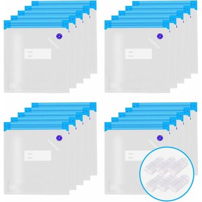 Melissa 20 Pcs Sac Sous-vide Réutilisables Sacs De Conservation Sacs Sous-vide Alimentaires Sac Congelation Sac Stockage Pour Fruits Légumes Viande Poissons Pain Avec Clip D'Étanchéité 30x34cm - Publicité Melissa 20 Pcs Sac Sous-vide Réutilisables Sacs De Conservation Sacs Sous-vide Alimentaires Sac Congelation Sac Stockage Pour Fruits Légumes Viande Poissons Pain Avec Clip D'Étanchéité 30x34cm - Publicité