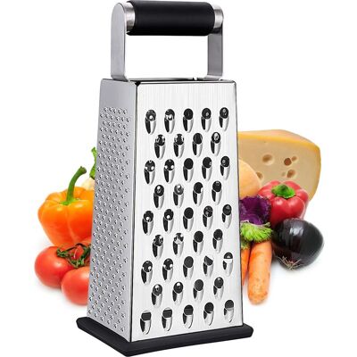 Vision Râpe À Fromage, Râpe À Fromage En Acier Inoxydable, Trancheuse À Légumes, Broyeur D'Aliments, Gadgets Pratiques À 4 Côtés Pour La Cuisine - Publicité Vision Râpe À Fromage, Râpe À Fromage En Acier Inoxydable, Trancheuse À Légumes, Broyeur D'Aliments, Gadgets Pratiques À 4 Côtés Pour La Cuisine - Publicité