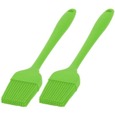 LAVVE Lot De 2 Pinceaux À Pâtisserie En Silicone Vert, Pour Biscuits, Gâteaux Et Crèmes. Publicité LAVVE Lot De 2 Pinceaux À Pâtisserie En Silicone Vert, Pour Biscuits, Gâteaux Et Crèmes. Publicité