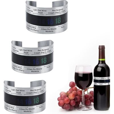 Vision Thermomètre À Vin, Thermomètre À Vin Lcd En Acier Inoxydable, Lecture Instantanée, Bracelet Pour Bouteille De Bière, Capteur De Température, Brassard Thermomètre (3 Pièces) - Publicité Vision Thermomètre À Vin, Thermomètre À Vin Lcd En Acier Inoxydable, Lecture Instantanée, Bracelet Pour Bouteille De Bière, Capteur De Température, Brassard Thermomètre (3 Pièces) - Publicité