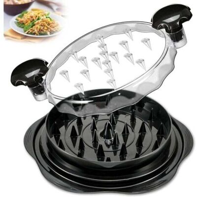 ABYSSE Broyeur De Poulet Twist Pour La Cuisine, Hachoir Manuel Pour Poitrines De Poulet, Pour Aliments Hachés, Viande Et Légumes (noir) - Publicité ABYSSE Broyeur De Poulet Twist Pour La Cuisine, Hachoir Manuel Pour Poitrines De Poulet, Pour Aliments Hachés, Viande Et Légumes (noir) - Publicité