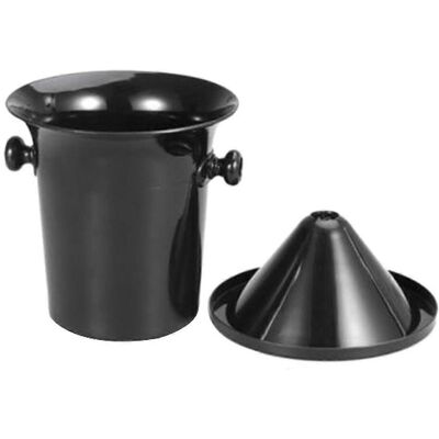 Gobelet Verseur De Vin En Plastique Noir Wine Dump - Taille Standard Avec Entonnoir Noir Et Seau À Champagne-aquaforge - Publicité Gobelet Verseur De Vin En Plastique Noir Wine Dump - Taille Standard Avec Entonnoir Noir Et Seau À Champagne-aquaforge - Publicité
