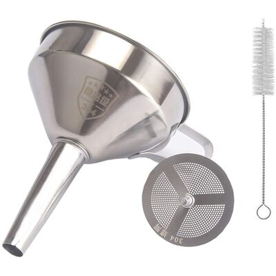 GRASSLIN Lot De 2 Entonnoir, Acier Inoxydable, Avec Tamis Filtre, Buse Conique, Cuisine Et Bar - Publicité GRASSLIN Lot De 2 Entonnoir, Acier Inoxydable, Avec Tamis Filtre, Buse Conique, Cuisine Et Bar - Publicité