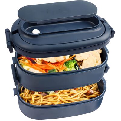 Boîte Repas 2 Compartiments 1550 Ml Étanche Micro-ondable Sans Bpa Bleu -ulisem - Publicité Boîte Repas 2 Compartiments 1550 Ml Étanche Micro-ondable Sans Bpa Bleu -ulisem - Publicité