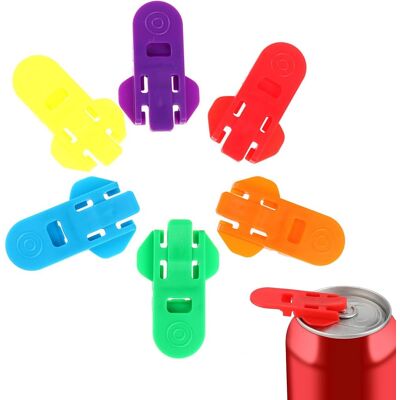 Generic Lot De 6 Ouvre Canettes En Plastique, Rouge, Orange, Vert, Bleu, Jaune Et Violet, Pour Soda, Bière Et Boissons - Publicité Generic Lot De 6 Ouvre Canettes En Plastique, Rouge, Orange, Vert, Bleu, Jaune Et Violet, Pour Soda, Bière Et Boissons - Publicité