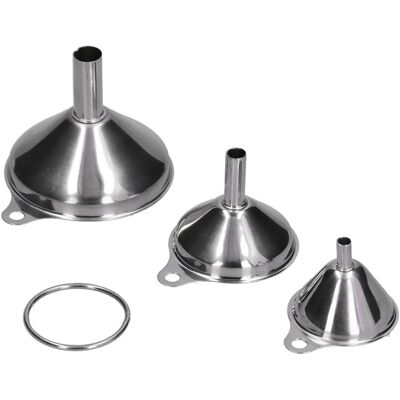 YUDO Ensemble D'Entonnoirs En Acier Inoxydable - Distributeur D'Huile 3 Pièces Et Flacons De Remplissage De Liquides - Publicité YUDO Ensemble D'Entonnoirs En Acier Inoxydable - Distributeur D'Huile 3 Pièces Et Flacons De Remplissage De Liquides - Publicité