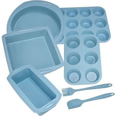 Cellfast 7 Pièces Moule À Gâteau Bleu Toast Pain Pâtisserie Outils De Cuisson Rectangulaire Rond - Publicité Cellfast 7 Pièces Moule À Gâteau Bleu Toast Pain Pâtisserie Outils De Cuisson Rectangulaire Rond - Publicité