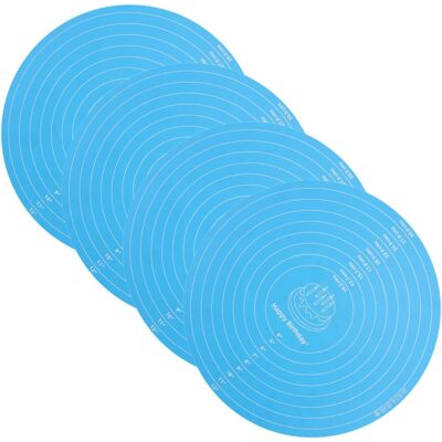 GRASSLIN Besportble Lot De 4 Tapis De Cuisson En Silicone Bleu Ciel Antidérapants Résistants À La Chaleur Ronds 30 Cm Pour Plateau Tournant À Gâteaux Et Pétrissage Tapis De Cuisson Réutilisables'-'- - Publicité GRASSLIN Besportble Lot De 4 Tapis De Cuisson En Silicone Bleu Ciel Antidérapants Résistants À La Chaleur Ronds 30 Cm Pour Plateau Tournant À Gâteaux Et Pétrissage Tapis De Cuisson Réutilisables'-'- - Publicité