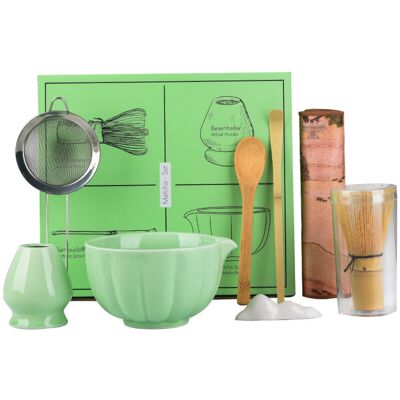 OEM Ensemble Matcha 8 Pièces – Bol En Forme De Pétale, Fouet, Cuillère Et Ustensiles - Publicité OEM Ensemble Matcha 8 Pièces – Bol En Forme De Pétale, Fouet, Cuillère Et Ustensiles - Publicité