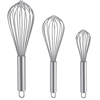 ALVIOR Fouet - Acier Inoxydable - 8 Pouces 10 Pouces 12 Pouces - Jeu De 3 Fouets Ballon Pour Mélange, Battage, Fouettage Et Remuage - Cuisine Maison Et Professionnelle - Publicité ALVIOR Fouet - Acier Inoxydable - 8 Pouces 10 Pouces 12 Pouces - Jeu De 3 Fouets Ballon Pour Mélange, Battage, Fouettage Et Remuage - Cuisine Maison Et Professionnelle - Publicité