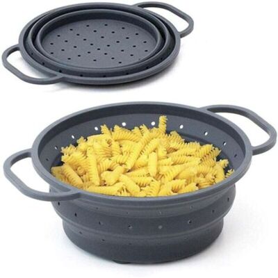 ABYSSE Passoire Pliable Résistante À La Chaleur, Diamètre 26 Cm – Passoire Pliable, Rétractable, Peu Encombrante, Passoire, Passoire À Pâtes, Insert Vapeur Pour Cuisine Et Camping En Silicone - Publicité ABYSSE Passoire Pliable Résistante À La Chaleur, Diamètre 26 Cm – Passoire Pliable, Rétractable, Peu Encombrante, Passoire, Passoire À Pâtes, Insert Vapeur Pour Cuisine Et Camping En Silicone - Publicité