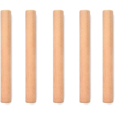 SANS MARQUE Lot De 5 Rouleaux À Pâtisserie En Bois De Hêtre Pour Pizza, Pâtes, Pain (marron) - Publicité SANS MARQUE Lot De 5 Rouleaux À Pâtisserie En Bois De Hêtre Pour Pizza, Pâtes, Pain (marron) - Publicité