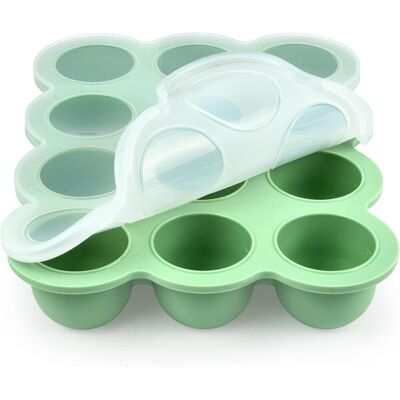 GRASSLIN 1 Boîte De Conservation, 12 Compartiments, Silicone Alimentaire, Couvercle Hermétique, Congélateur - Publicité GRASSLIN 1 Boîte De Conservation, 12 Compartiments, Silicone Alimentaire, Couvercle Hermétique, Congélateur - Publicité