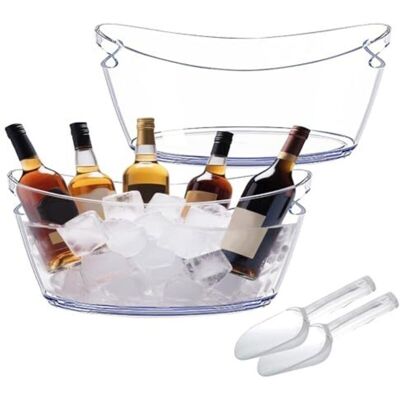 Scotch 2 Pièces 6l Seau À Glace De Champagne, Seaux À Glace Grande Capacité Avec 2 Cuillères, Transparent Seau À Champagne, Seau À Glace Pour Refroidir Les Bouteilles De Vin Et De Champagne - Publicité Scotch 2 Pièces 6l Seau À Glace De Champagne, Seaux À Glace Grande Capacité Avec 2 Cuillères, Transparent Seau À Champagne, Seau À Glace Pour Refroidir Les Bouteilles De Vin Et De Champagne - Publicité