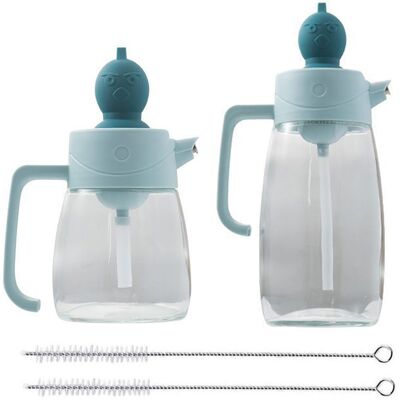 HERUSI Bouteille Distributrice D'Huile D'Olive En Verre Avec Goupillon En Silicone Distributeur De Vinaigre Et De Sauce Soja - Publicité HERUSI Bouteille Distributrice D'Huile D'Olive En Verre Avec Goupillon En Silicone Distributeur De Vinaigre Et De Sauce Soja - Publicité