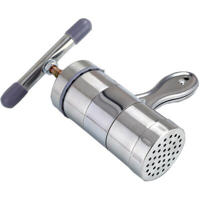 MCKENSA Presse À Pâtes Manuelle En Acier Inoxydable, Machine À Pâtes Essorées À La Main Avec 5 Moules À Pâtes - Publicité MCKENSA Presse À Pâtes Manuelle En Acier Inoxydable, Machine À Pâtes Essorées À La Main Avec 5 Moules À Pâtes - Publicité