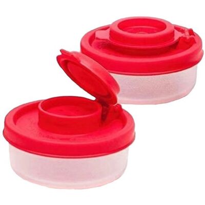 Cellfast Salière Et Poivrière Mini Pots À Épices - Rouge - Abs - 5,2 Cm De Diamètre - Publicité Cellfast Salière Et Poivrière Mini Pots À Épices - Rouge - Abs - 5,2 Cm De Diamètre - Publicité
