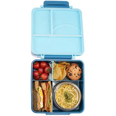 FLAMMKRAFT Boîte À Lunch Mignonne En Acier Inoxydable, Compatible Micro-ondes, Avec Bol Et Compartiments Multiples En Silicone Pour Enfants - Publicité FLAMMKRAFT Boîte À Lunch Mignonne En Acier Inoxydable, Compatible Micro-ondes, Avec Bol Et Compartiments Multiples En Silicone Pour Enfants - Publicité